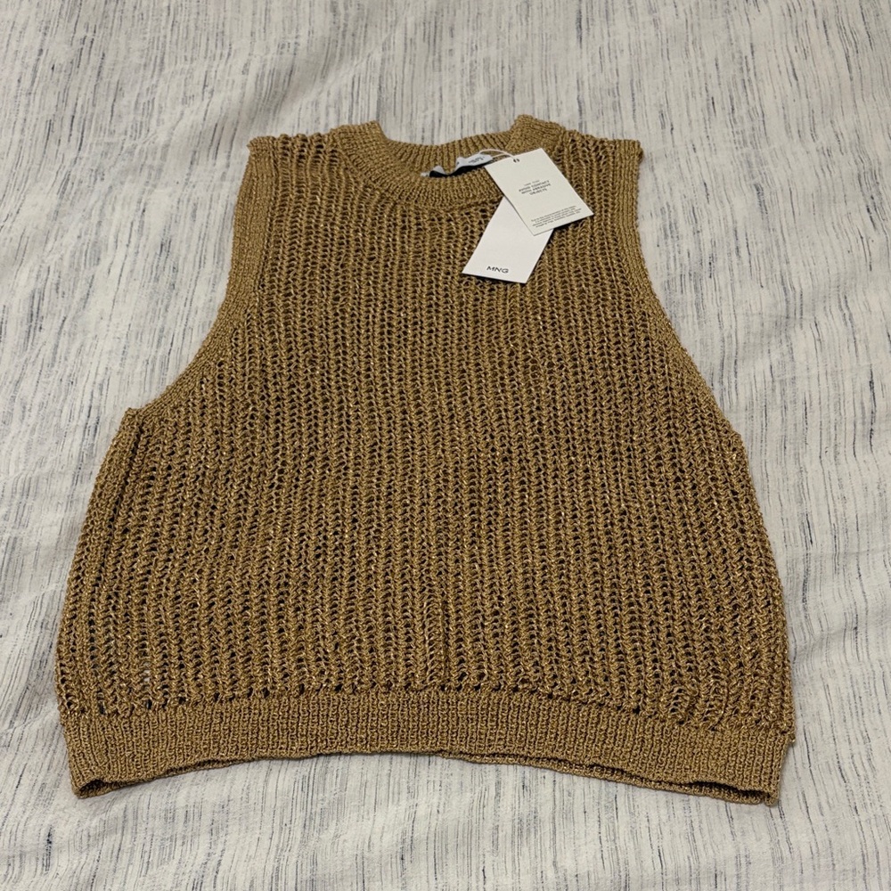 Mango Brown Knit Tank Top
